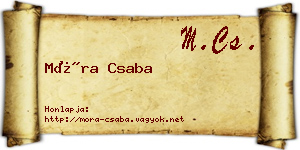 Móra Csaba névjegykártya