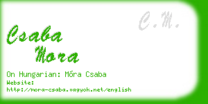 csaba mora business card