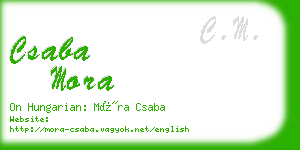 csaba mora business card